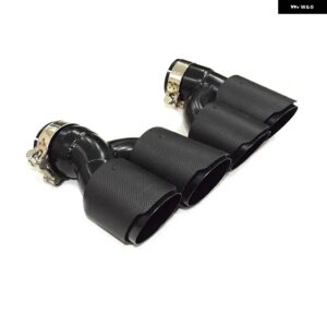 BMW デュアルアウト排気先端カーボンマフラー 先端 H 形状テールパイプ 525I 528I 530I G30 G31 2018 + 5シリーズ 排気先端ノズル - Carbon　Fiber　C