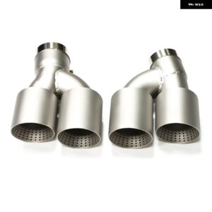 BMW デュアルアウト排気先端カーボンマフラー 先端 H 形状テールパイプ 525I 528I 530I G30 G31 2018 + 5シリーズ 排気先端ノズル - Matte　SS