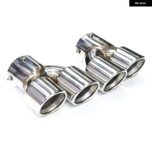 BMW クワッド排気 G42 M240I 2019 + カーボン排気先端 G22 G26 M440I 2020 + マフラー パイプノズル - Silver
