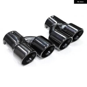 BMW クワッド排気 G42 M240I 2019 + カーボン排気先端 G22 G26 M440I 2020 + マフラー パイプノズル - black