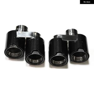 BMW クワッドカーボン排気先端 G20 G21 330I 320D 330D 325I マフラー 先端排気ノズル排気パイプ 2.5インチ テールパイプ - Carbon　Fiber　E