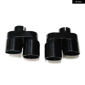 BMW クワッドカーボン排気先端 G20 G21 330I 320D 330D 325I マフラー 先端排気ノズル排気パイプ 2.5インチ テールパイプ - black