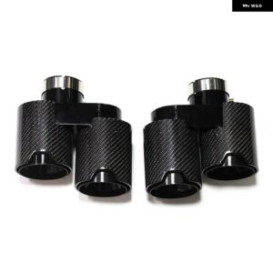 BMW クワッドカーボン排気先端 G20 G21 330I 320D 330D 325I マフラー 先端排気ノズル排気パイプ 2.5インチ テールパイプ - Carbon　Fiber　A