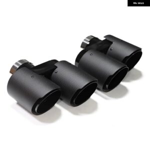 BMW クワッドカーボン排気先端 G20 G21 330I 320D 330D 325I マフラー 先端排気ノズル排気パイプ 2.5インチ テールパイプ - Carbon　Fiber　B