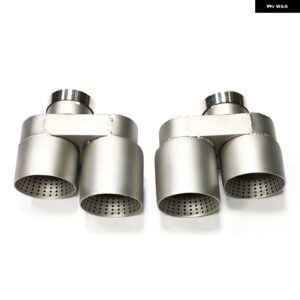 BMW クワッドカーボン排気先端 G20 G21 330I 320D 330D 325I マフラー 先端排気ノズル排気パイプ 2.5インチ テールパイプ - Matte　SS
