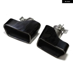 BMW 排気のヒント F10 F11 F12 F13 535I 535D 640I 640D 550I 650I スクエアマフラー 先端ノズル排気 システム テールパイプ - Black　A