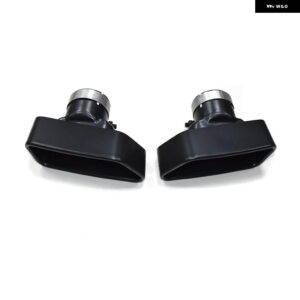 BMW 排気のヒント F10 F11 F12 F13 535I 535D 640I 640D 550I 650I スクエアマフラー 先端ノズル排気 システム テールパイプ - Black　B