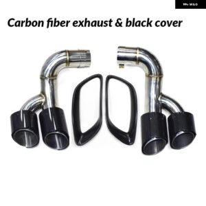 BMW 排気先端 X6 E71 2006-2014 クワッドマフラー ステンレスマフラー 先端排気 システム ノズル 排気カバー - C　F　Set　B