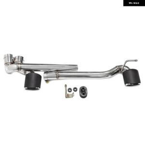 BMW 304 ステンレスのマフラー ダブルアウト排気先端 E90 E92 320I 330I 325I 2006-2016 M スポーツバンパー マフラー 先端 - Carbon　fiber