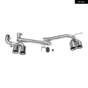 BMW 304 ステンレスクワッドマフラー E90 E92 E93 320I 325I M3 M4 バンパー 排気先端マフラー 排気 システム - Silver　B