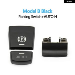 BMW 電子パーキング ブレーキ スイッチ 自動 P ボタン スイッチ カバー 5 7 X3 X4 X5 X6 M5シリーズ F01 F02 F10 F12 F15 F16 F25 F26 - B Black 1 Set