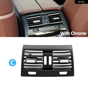 BMW リア空調 AC ベント アウトレット グリル パネル 5シリーズ F10 F11 F18 520I 523I 525I 528I 535I 64229172167 64229172312 - Model C with chrome