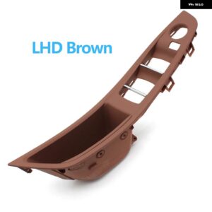 BMW LHD RHD インテリア ドアプル ハンドル アームレスト パネルトリムミラーし折りたたみボタン 5シリーズ F10 F11 F18 520 523 525 528 530 - LHD Brown