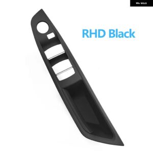 BMW LHD RHD インテリア ドアプル ハンドル アームレスト パネルトリムミラーし折りたたみボタン 5シリーズ F10 F11 F18 520 523 525 528 530 - RHD-Black