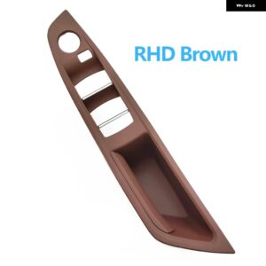 BMW LHD RHD インテリア ドアプル ハンドル アームレスト パネルトリムミラーし折りたたみボタン 5シリーズ F10 F11 F18 520 523 525 528 530 - RHD Brown