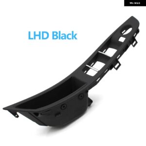 BMW LHD RHD インテリア ドアプル ハンドル アームレスト パネルトリムミラーし折りたたみボタン 5シリーズ F10 F11 F18 520 523 525 528 530 - LHD-Black