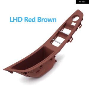 BMW LHD RHD インテリア ドアプル ハンドル アームレスト パネルトリムミラーし折りたたみボタン 5シリーズ F10 F11 F18 520 523 525 528 530 - LHD Red Brown