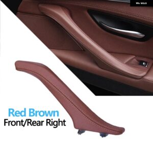 BMW LHD RHD インテリア 助手席ドアレザープルハンドルアセンブリ 5シリーズ F10 F11 F18 520I 523I 525I 528I 535I用 - Red Brown Right