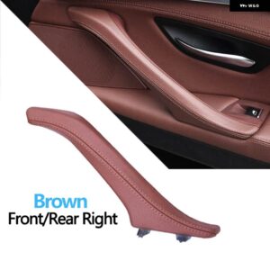 BMW LHD RHD インテリア 助手席ドアレザープルハンドルアセンブリ 5シリーズ F10 F11 F18 520I 523I 525I 528I 535I用 - Brown Right