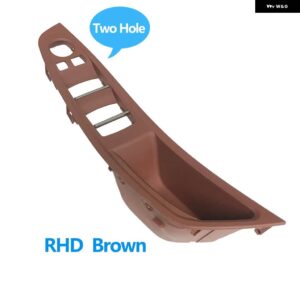 BMW LHD RHD インテリア ドア アームレスト パネルプルハンドルカバー トリム交換用 5シリーズ F10 F11 520 523 525 528 530 - RHD Brown