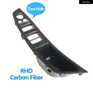 BMW LHD RHD インテリア ドア アームレスト パネルプルハンドルカバー トリム交換用 5シリーズ F10 F11 520 523 525 528 530 - RHD-Carbon Fiber