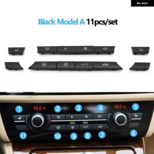 BMW ブラックコンソール ダッシュボード エアコン AC コントロールスイッチ ボタン カバー 5 6 7シリーズ F10 F18 F06 F12 F01 F02 520 523 - Black Model A