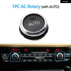 BMW ブラックコンソール ダッシュボード エアコン AC コントロールスイッチ ボタン カバー 5 6 7シリーズ F10 F18 F06 F12 F01 F02 520 523 - AC Auto Rotary