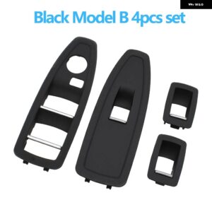 BMW LHD RHD 車内ドア窓リフトスイッチ カバー トリム 1 3シリーズ F20 F30 F31 F34 F35 318I 320I 330I 335I - Black B 4PCS SET