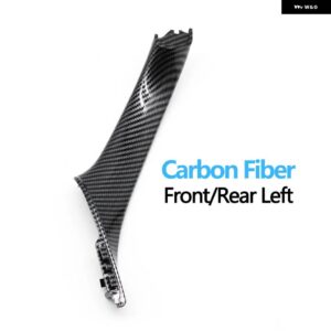 BMW グレーオイスター車室内ドア内側プルハンドルカバー トリム 5シリーズ F10 F11 F18 520I 523I 525I 528I 535I - carbon fiber-L