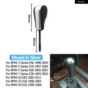 BMW ギアシフトノブ レバースティック交換 1 3 5 7 X3 X5 Z3 Z4 E81 E82 E85 E90 E91 E46 - Sliver Model A