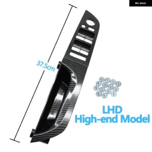 BMW LHD RHD 車内 アームレスト カーボン ドアプル ハンドルカバー トリム付き 3シリーズ E90 E91 316 318 320 325 328I - LHD　37.5　High-end