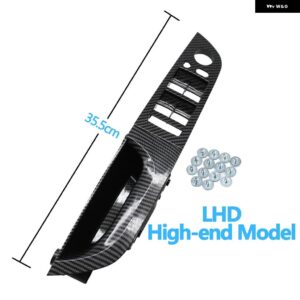 BMW LHD RHD 車内 アームレスト カーボン ドアプル ハンドルカバー トリム付き 3シリーズ E90 E91 316 318 320 325 328I - LHD　35.5　High-end