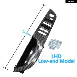 BMW LHD RHD 車内 アームレスト カーボン ドアプル ハンドルカバー トリム付き 3シリーズ E90 E91 316 318 320 325 328I - LHD　35.5　Low-end