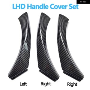 BMW LHD RHD 車内 アームレスト カーボン ドアプル ハンドルカバー トリム付き 3シリーズ E90 E91 316 318 320 325 328I - LHD　Cover　Set