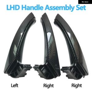 BMW LHD RHD 車内 アームレスト カーボン ドアプル ハンドルカバー トリム付き 3シリーズ E90 E91 316 318 320 325 328I - LHD　Assembly　Set