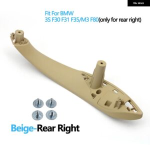 BMW ドアハンドル 内側プルトリムカバー 3 4シリーズ M3 M4 F30 F31 F32 F33 F34 F35 F36 F80 F82 F83 316D 318D 320D 325D - Beige Rear Right