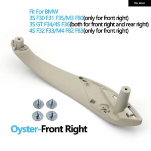 BMW ドアハンドル 内側プルトリムカバー 3 4シリーズ M3 M4 F30 F31 F32 F33 F34 F35 F36 F80 F82 F83 316D 318D 320D 325D - Oyster Front Right