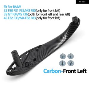 BMW ドアハンドル 内側プルトリムカバー 3 4シリーズ M3 M4 F30 F31 F32 F33 F34 F35 F36 F80 F82 F83 316D 318D 320D 325D - Carbon Front Left