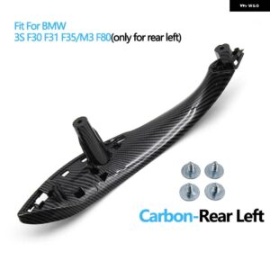 BMW ドアハンドル 内側プルトリムカバー 3 4シリーズ M3 M4 F30 F31 F32 F33 F34 F35 F36 F80 F82 F83 316D 318D 320D 325D - Carbon Rear Left