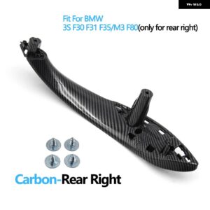 BMW ドアハンドル 内側プルトリムカバー 3 4シリーズ M3 M4 F30 F31 F32 F33 F34 F35 F36 F80 F82 F83 316D 318D 320D 325D - Carbon Rear Right