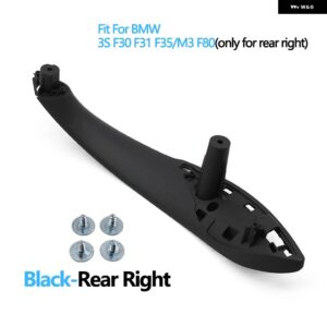 BMW ドアハンドル 内側プルトリムカバー 3 4シリーズ M3 M4 F30 F31 F32 F33 F34 F35 F36 F80 F82 F83 316D 318D 320D 325D - Black Rear Right