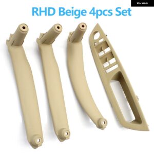 BMW LHD RHD 4個 セットドア窓スイッチ パネル アームレスト プルハンドルカバー トリム X5 X6 E70 E71 E72 2007-2014 - RHD　Beige　Set