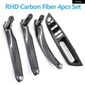BMW LHD RHD 4個 セットドア窓スイッチ パネル アームレスト プルハンドルカバー トリム X5 X6 E70 E71 E72 2007-2014 - RHD　Carbon　Set