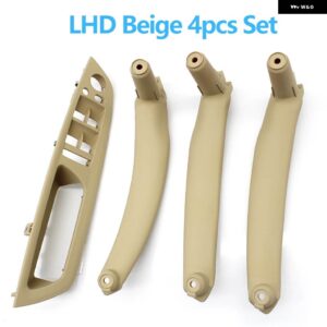 BMW LHD RHD 4個 セットドア窓スイッチ パネル アームレスト プルハンドルカバー トリム X5 X6 E70 E71 E72 2007-2014 - LHD　Beige　Set