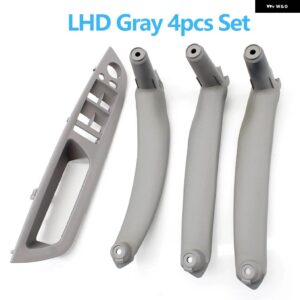 BMW LHD RHD 4個 セットドア窓スイッチ パネル アームレスト プルハンドルカバー トリム X5 X6 E70 E71 E72 2007-2014 - LHD　Gray　Set
