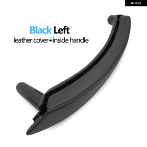 BMW LHD RHD インテリア ピリオンシート ドアプル ハンドルレザーアウターカバー 付き X5 X6 E70 E71 E72 - BLACK LEFT
