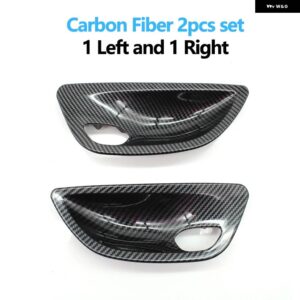 BMW 2個 /4個 車 ドアハンドル ボウルカバー トリム交換 5シリーズ F10 F11 F18 520I 523I 525I 528I - Carbon　1　Pair