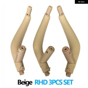 BMW 3個 セット LHD RHD インテリア ドアプル ハンドルトリムカバー X5 X6 F15 F16 2014-2018 - RHD Beige Set