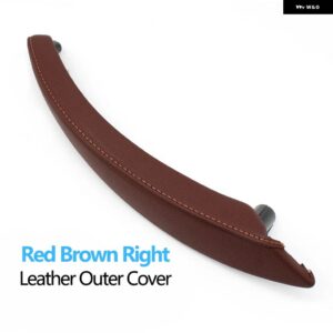 BMW インテリア ラック ドアプル ハンドル革アウターカバー交換 X5 X6 E70 E71 E72 2007-2014 - Red Brown Right