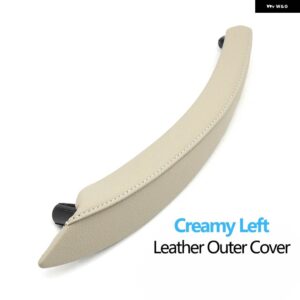 BMW インテリア ラック ドアプル ハンドル革アウターカバー交換 X5 X6 E70 E71 E72 2007-2014 - Creamy Left